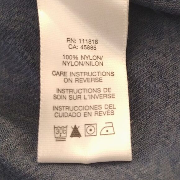 Y2K Michael Kors Blue Grey Geometric Layered VNeck Tunic Tank Top Large - Picture 17 of 17